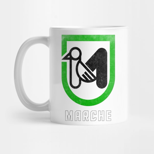 Marche Italia Flag Vintage Look Design by DankFutura